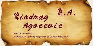 Miodrag Agočević vizit kartica